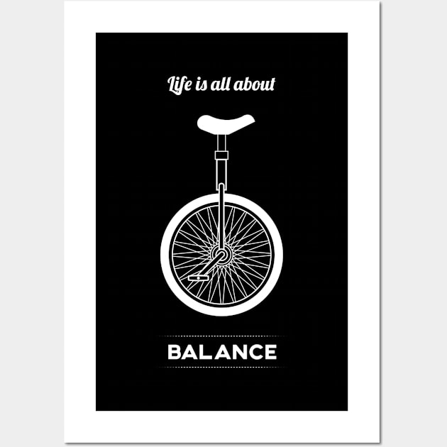 Life Is All About Balance - BlackWhite Wall Art by BlackWhite